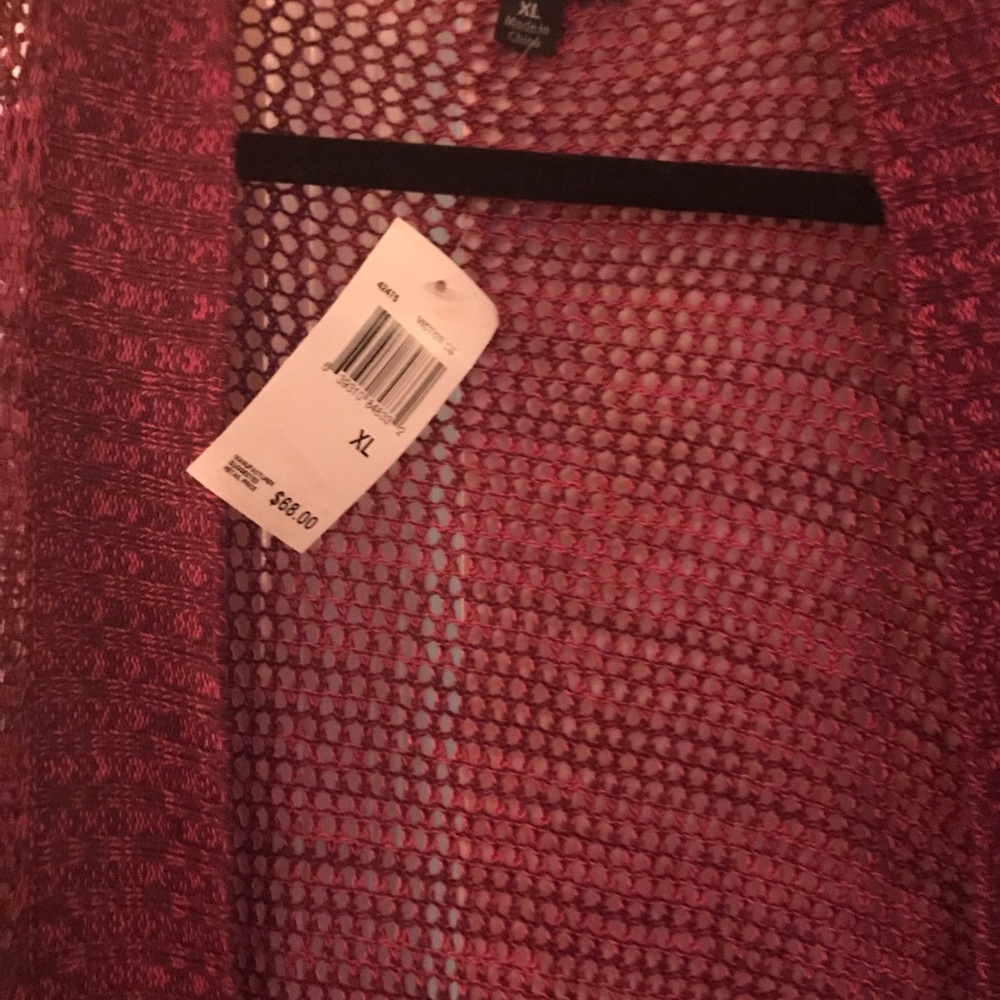 Ladies light weight open weave duster plus size